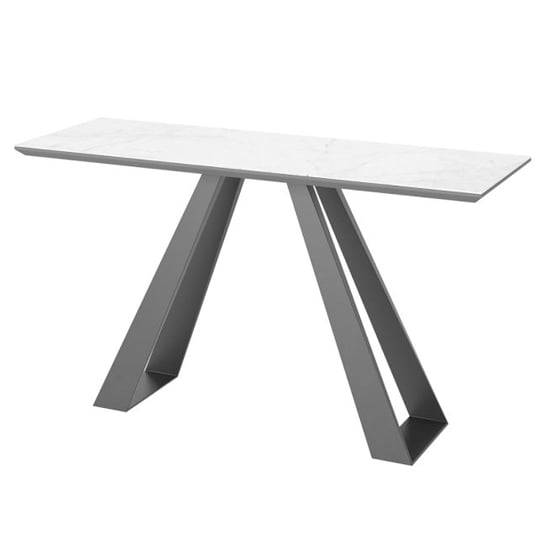 Read more about Lanton ceramic rectangular console table in grey gloss