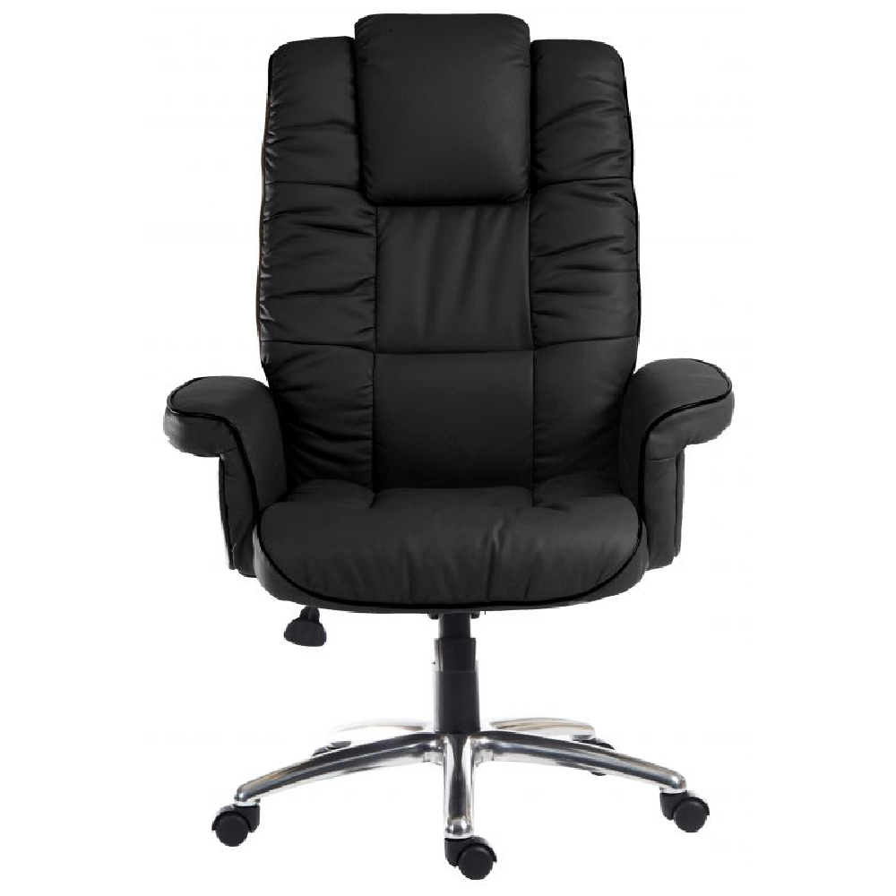 Laveen Leather Home And Office Chair In Black