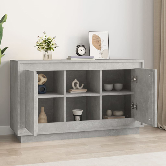 Lavelo Wooden Sideboard With 2 Doors In Concrete Effect