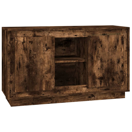 Lavelo Wooden Sideboard With 2 Doors In Smoked Oak