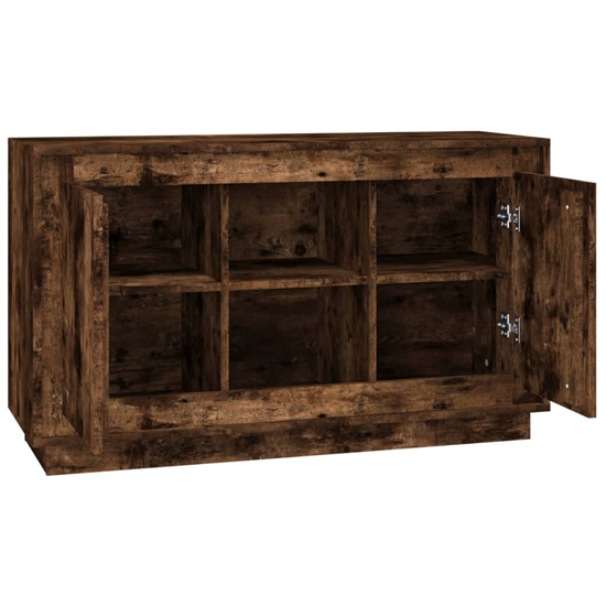 Lavelo Wooden Sideboard With 2 Doors In Smoked Oak