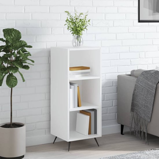 Product photograph of Lavey Wooden Shelving Unit With 2 Shelves In White from Furniture in Fashion