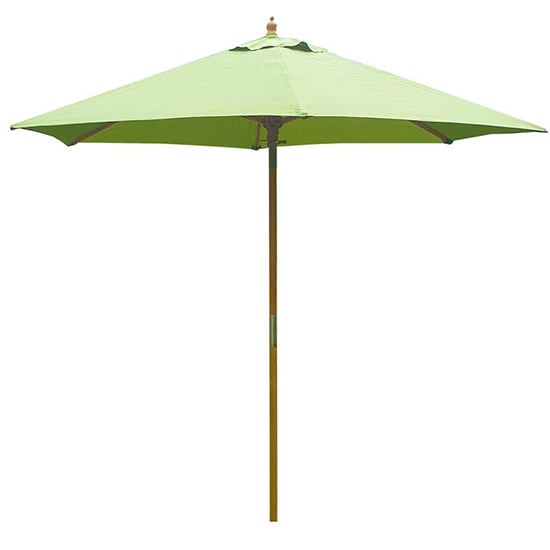Product photograph of Lavi Round 2 5m Parasol With Wood Pulley In Light Green from Furniture in Fashion