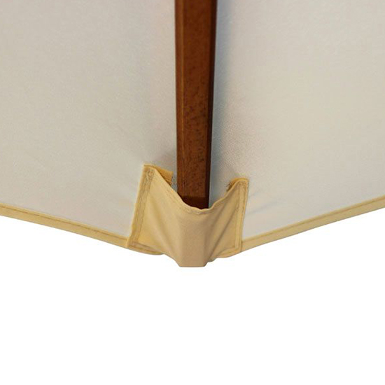 Lavi Round 2.5M Parasol With Wood Pulley In Natural