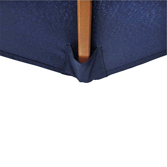 Lavi Round 2.5M Parasol With Wood Pulley In Navy Blue