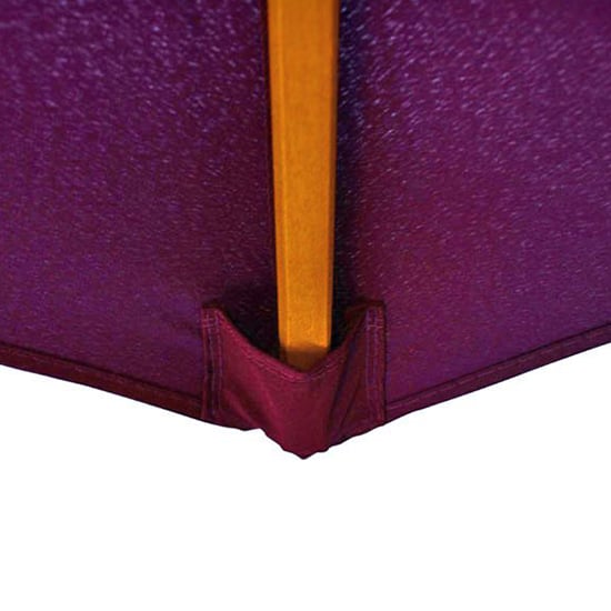 Lavi Round 2.5M Parasol With Wood Pulley In Purple