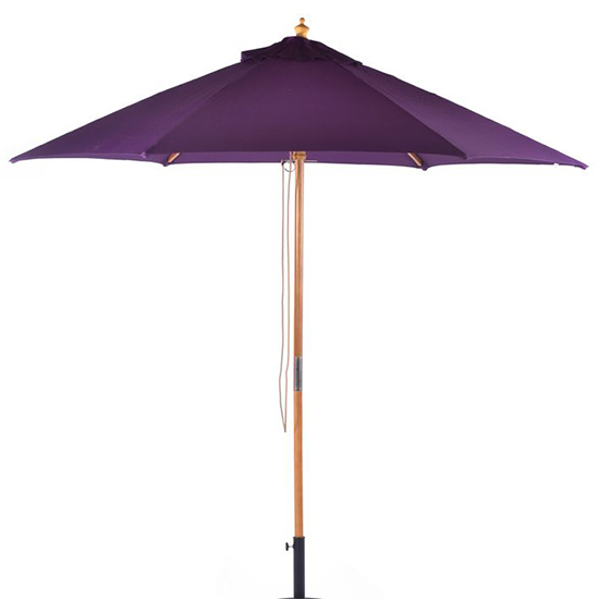 Product photograph of Lavi Round 2 5m Parasol With Wood Pulley In Purple from Furniture in Fashion