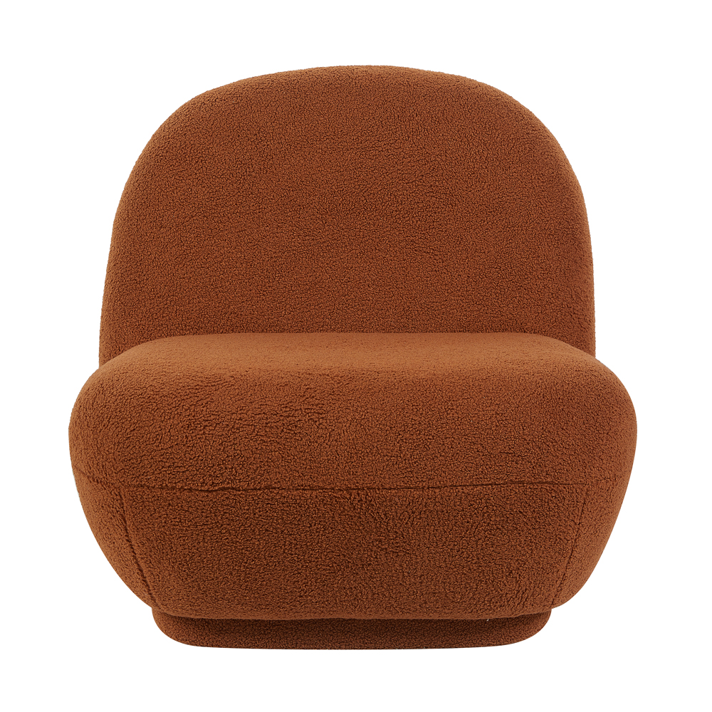 Lavio Fabric Accent Chair in Rust