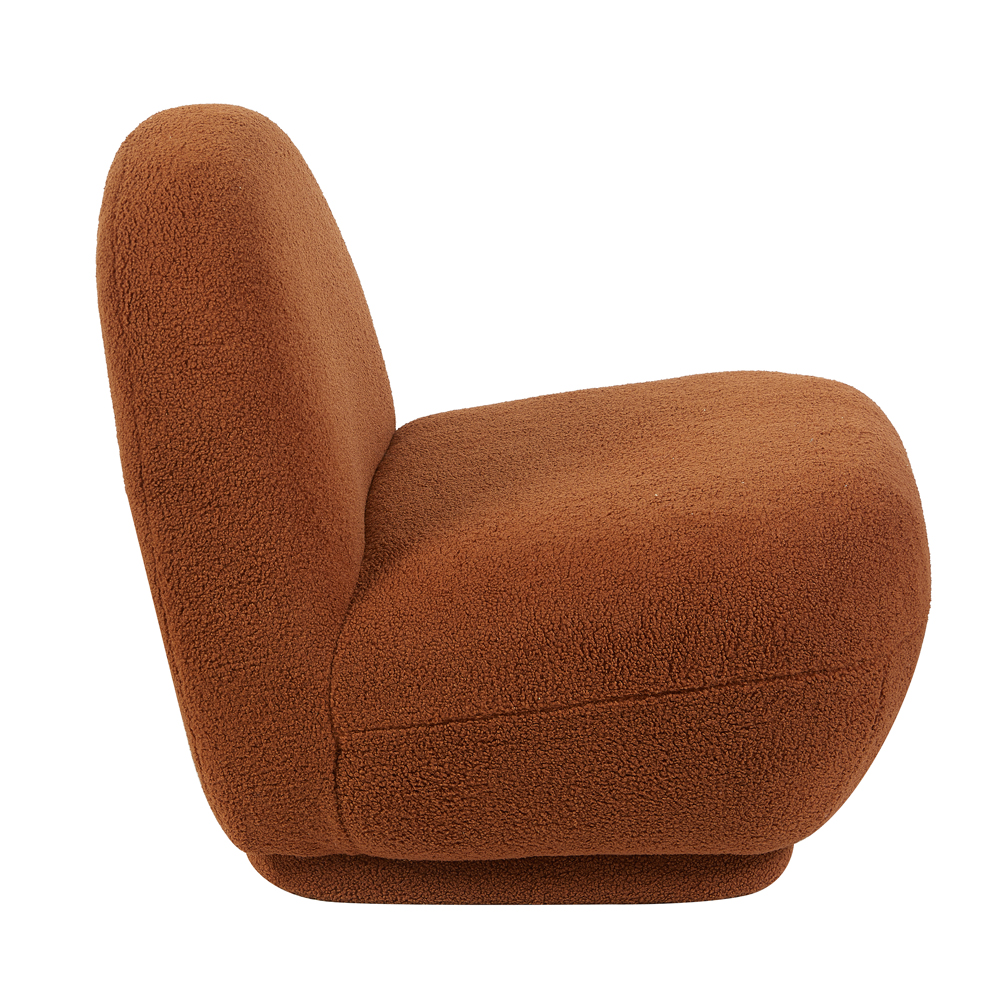 Lavio Fabric Accent Chair in Rust