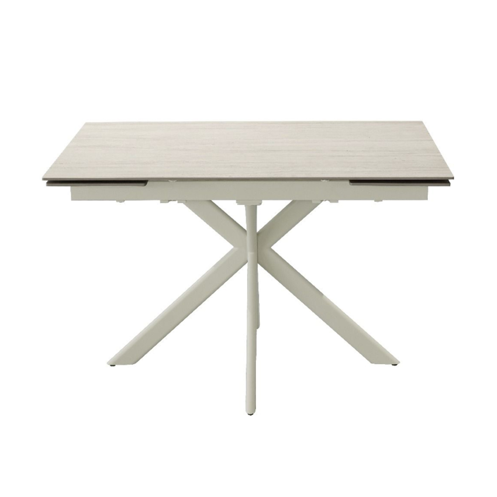 Laviole Ceramic Top Extending Dining Table in Sandy Beige