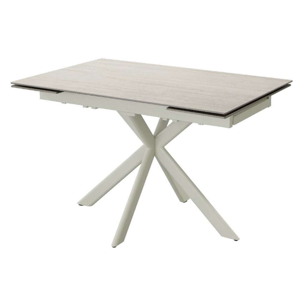 Laviole Ceramic Top Extending Dining Table in Sandy Beige