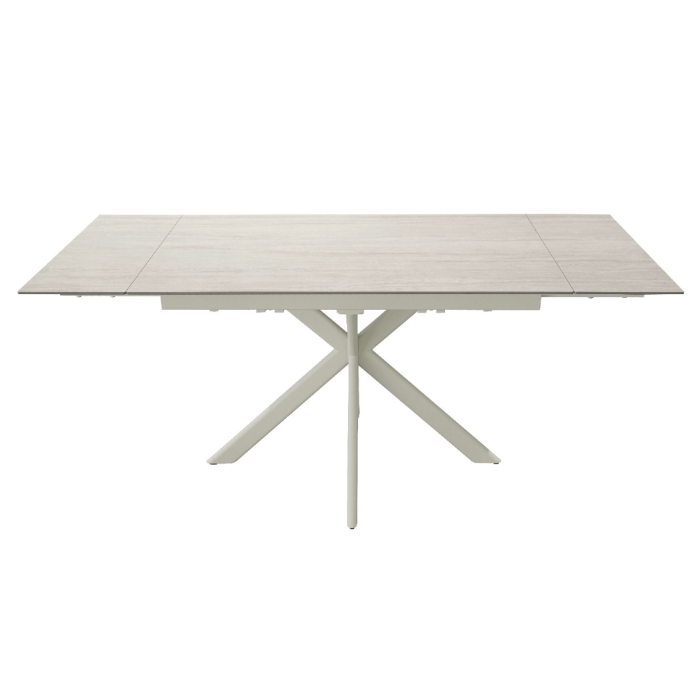 Laviole Ceramic Top Extending Dining Table in Sandy Beige