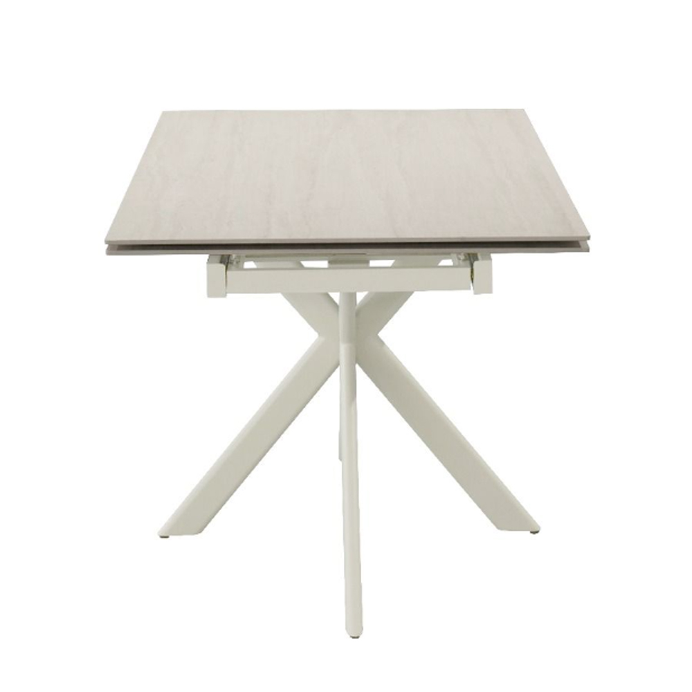 Laviole Ceramic Top Extending Dining Table in Sandy Beige