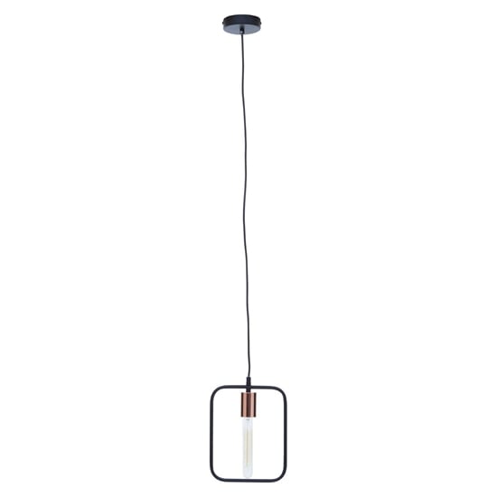 Lavish Iron 1 Pendant Light In Black And Copper