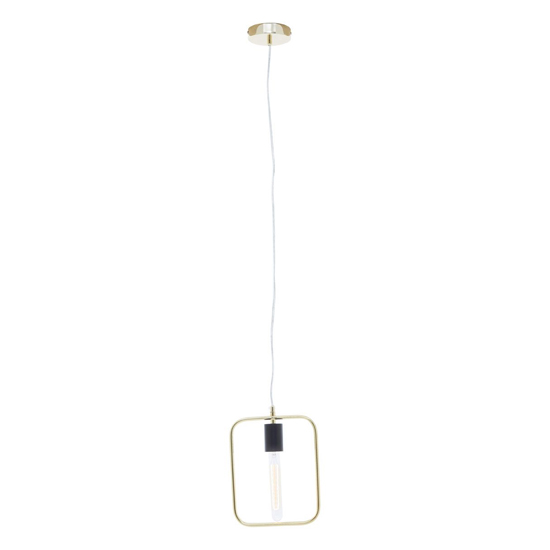 Product photograph of Lavish Iron 1 Pendant Light In Black And Gold from Furniture in Fashion