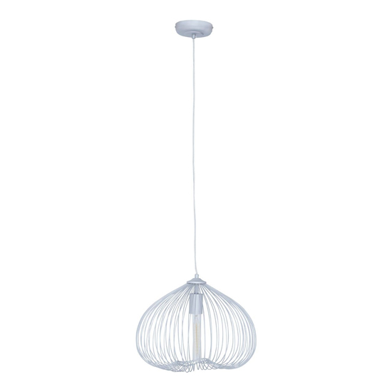 Lavish Iron 1 Pendant Light In Silver