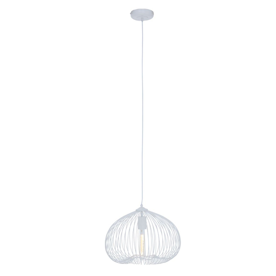 Photo of Lavish iron 1 pendant light in white