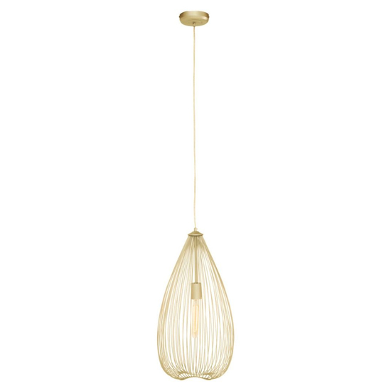 Lavish Iron Teardrop Pendant Light In Gold