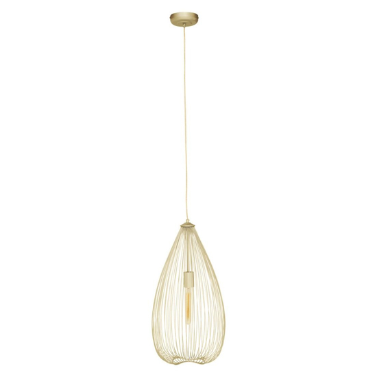 Read more about Lavish iron teardrop pendant light in gold