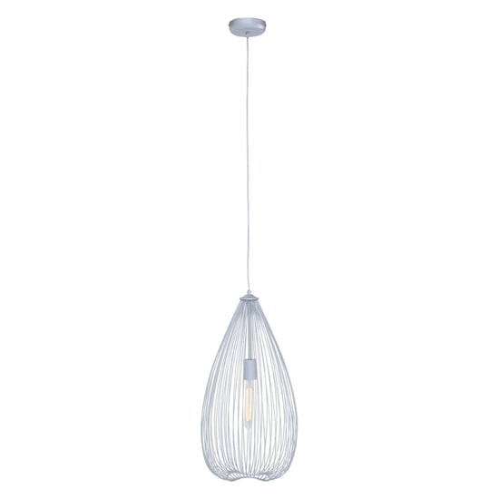 Product photograph of Lavish Iron Teardrop Pendant Light In Silver from Furniture in Fashion