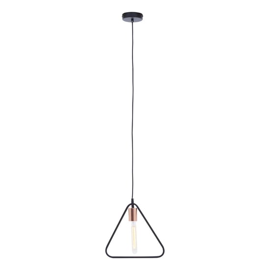 Product photograph of Lavish Iron Triangular Pendant Light In Black from Furniture in Fashion