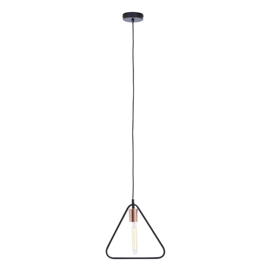 Read more about Lavish iron triangular pendant light in black