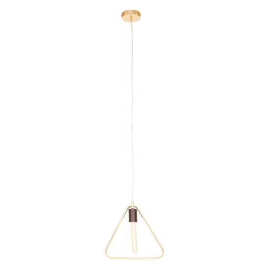 Product photograph of Lavish Iron Triangular Pendant Light In Gold from Furniture in Fashion