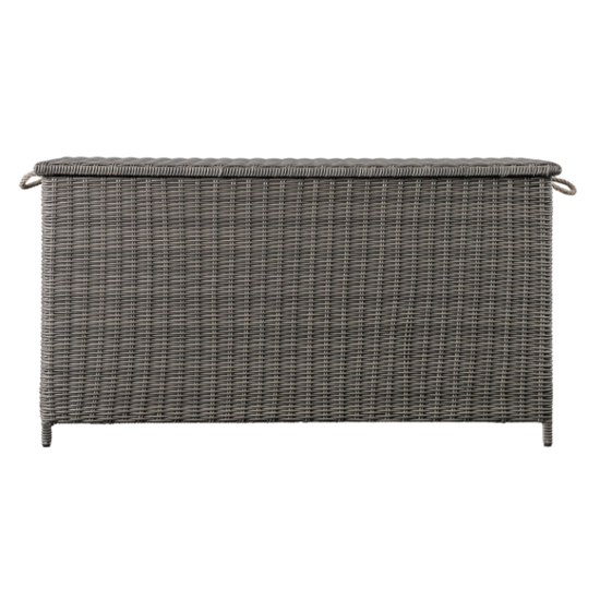 Lawes Outdoor Poly Rattan Cushion Storage Box In Grey Furniture in