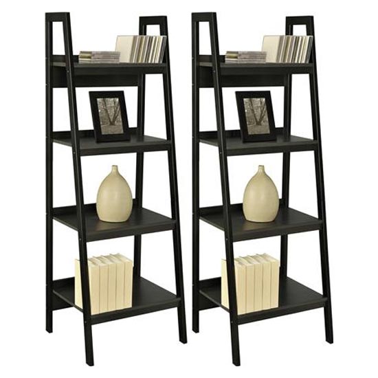 Langore Wooden Bookcase With 8 Shelves In Black