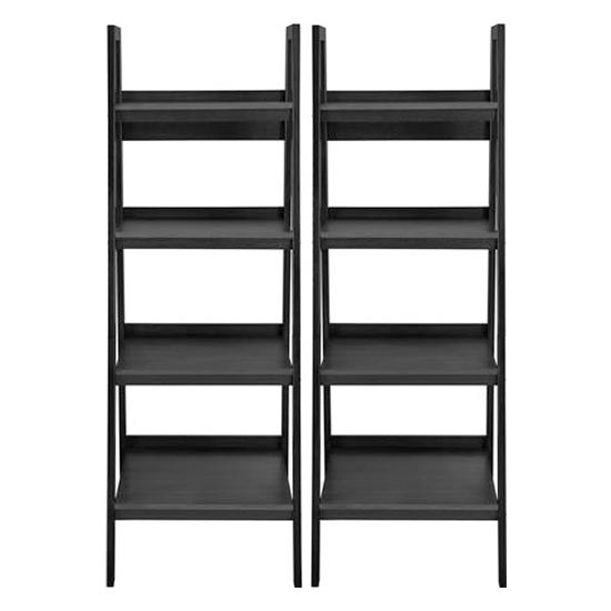 Langore Wooden Bookcase With 8 Shelves In Black