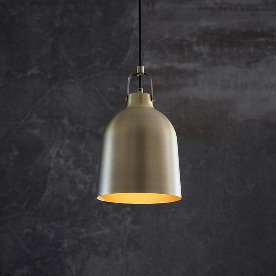Product photograph of Lawton Ceiling Pendant Light In Antique Brass from Furniture in Fashion