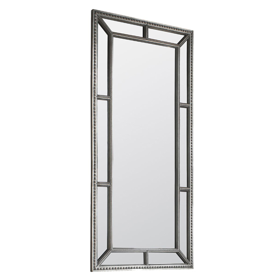 Product photograph of Lawton Leaner Floor Mirror In Pewter Wooden Frame from Furniture in Fashion