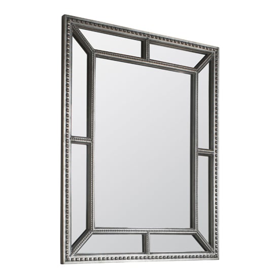Read more about Lawton rectangular wall mirror in pewter wooden frame