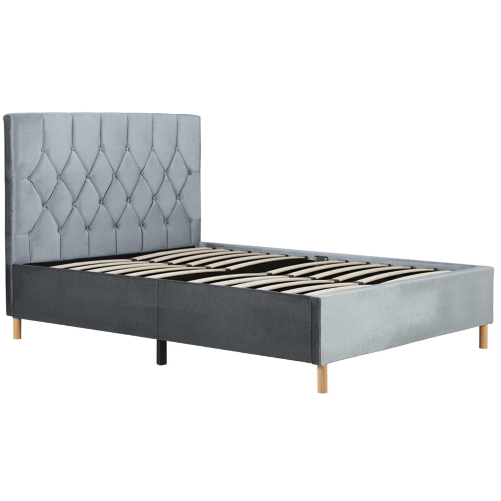 Laxly Fabric Small Double Bed In Grey