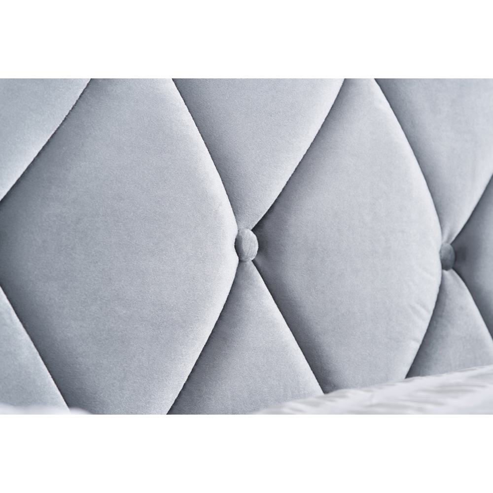 Laxly Fabric Small Double Bed In Grey