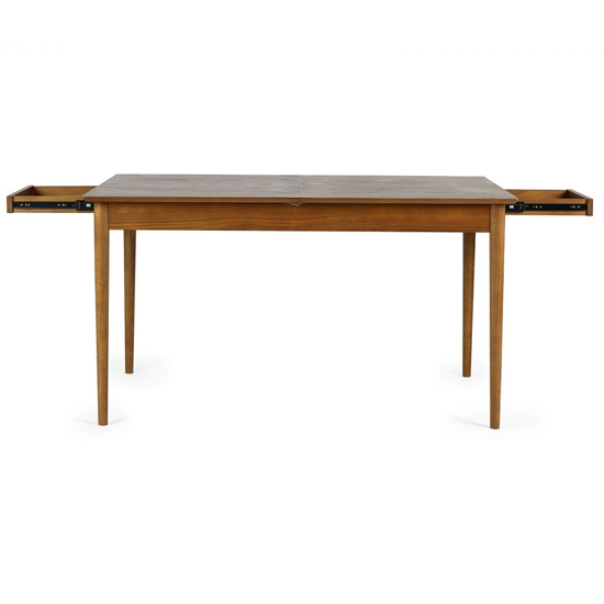 Layton Extending Wooden Dining Table With 4 Chairs In Cherry