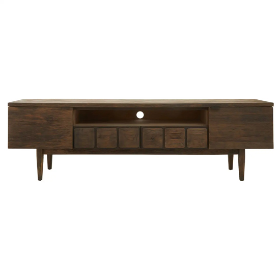 Read more about Layton solid wood tv stand 2 doors 2 drawers in light oak