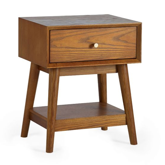 Layton Wooden Side Table With 1 Drawer In Cherry