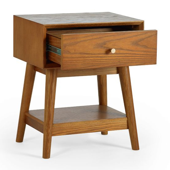 Layton Wooden Side Table With 1 Drawer In Cherry