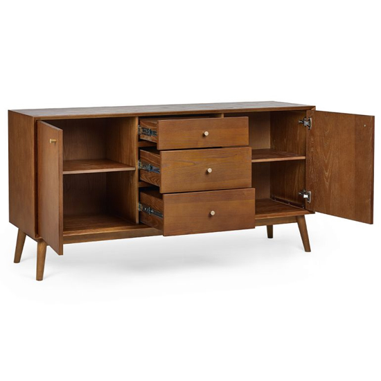 Layton Wooden Sideboard Large With 2 Doors 3 Drawers In Cherry