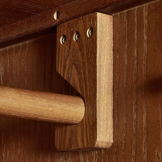 Layton Wooden Wardrobe With 2 Doors 1 Drawer In Cherry