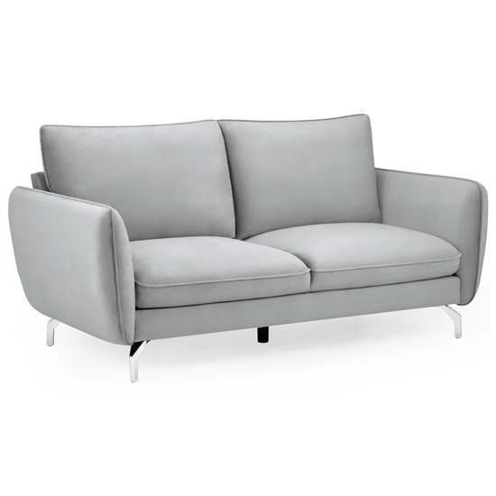 Product photograph of Lazard Plush Velvet 2 Seater Sofa In Grey from Furniture in Fashion