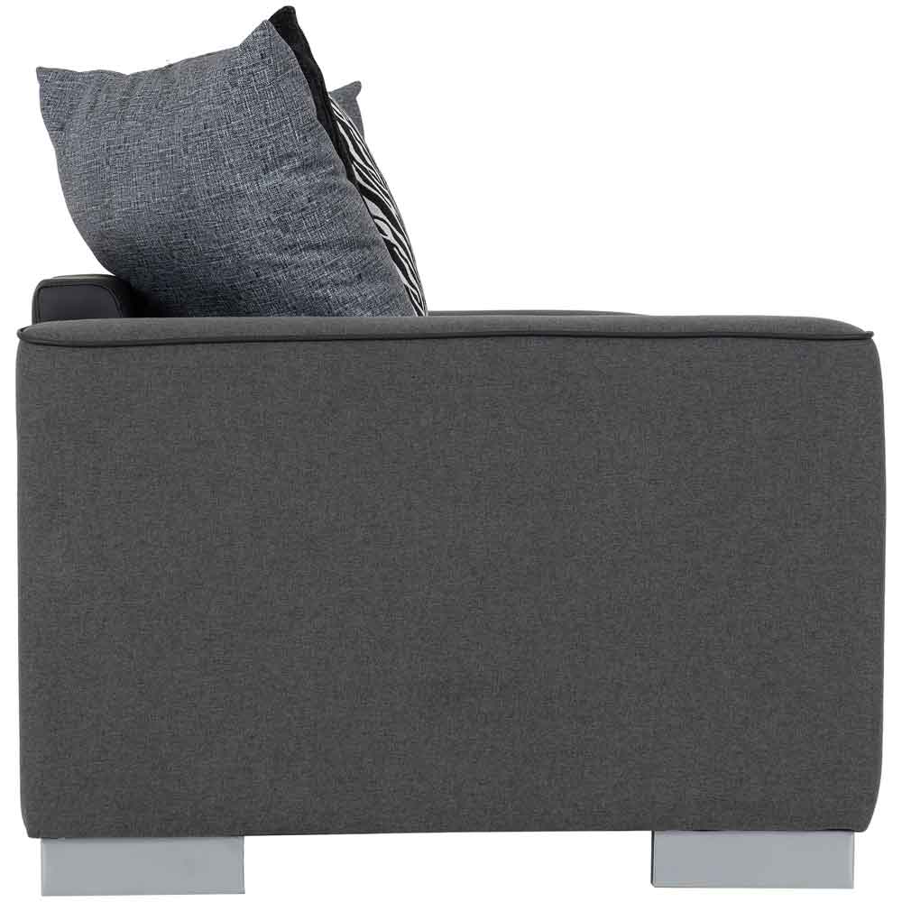 Lazaro Fabric 3+2 Seater Sofa In Light Grey