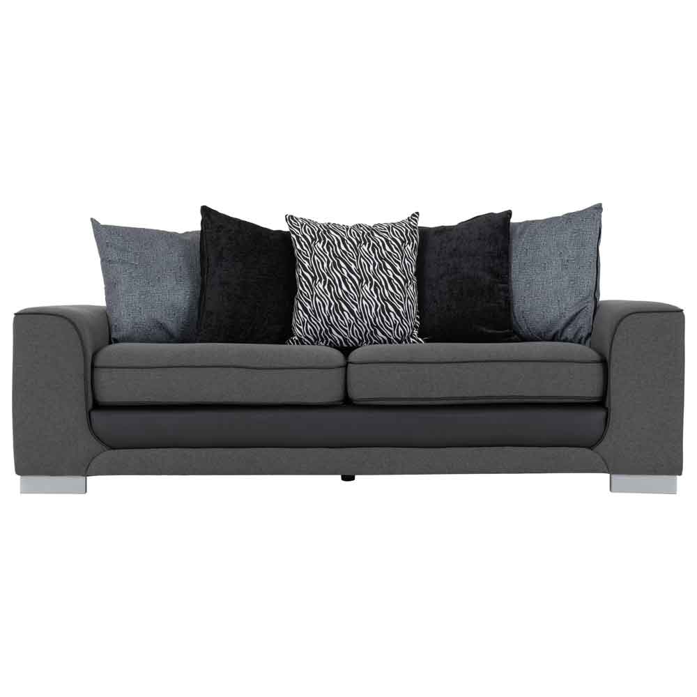 Lazaro Fabric 3+2 Seater Sofa In Light Grey
