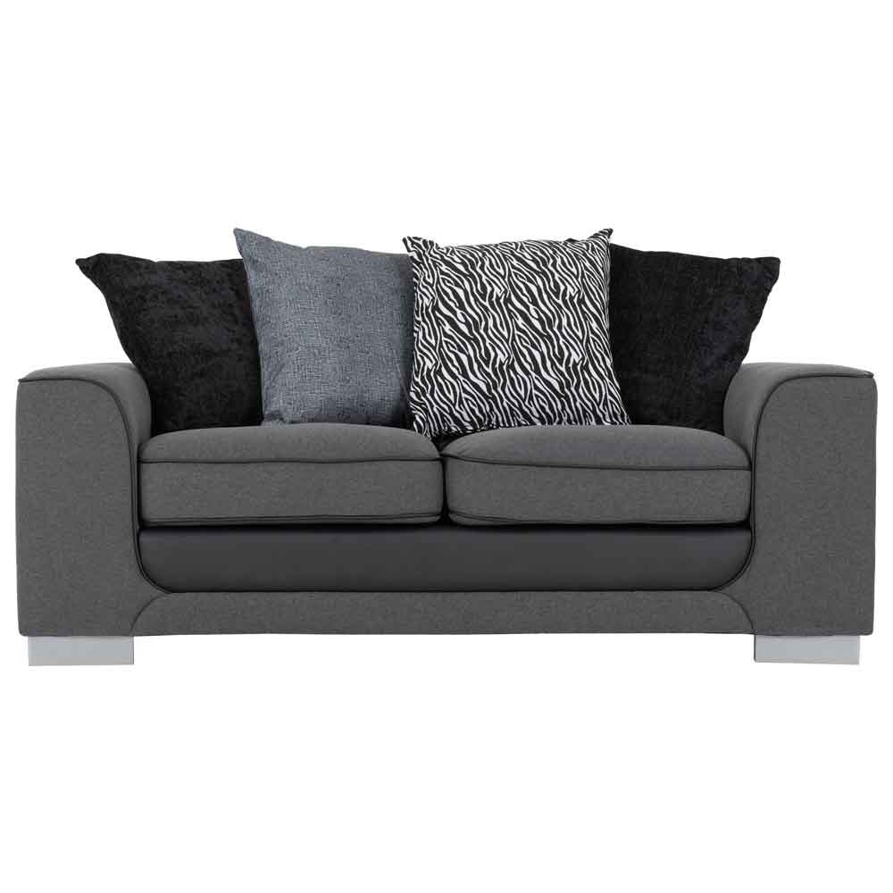Lazaro Fabric 3+2 Seater Sofa In Light Grey