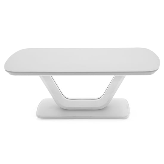 Product photograph of Lazaro Glass Top Coffee Table With White High Gloss Base from Furniture in Fashion