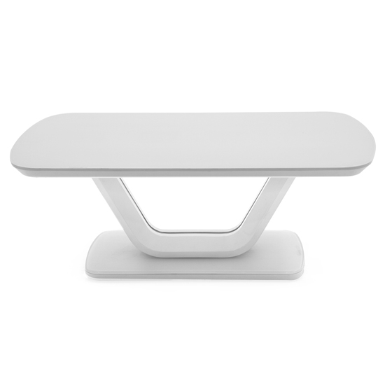 Lazaro Glass Top Coffee Table With White High Gloss Base Furniture in Fashion