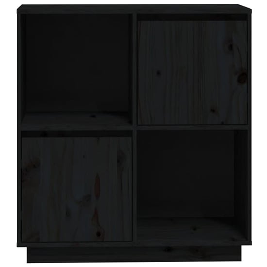 Lazaro Solid Pinewood Sideboard With 2 Doors In Black_5