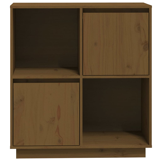 Lazaro Solid Pinewood Sideboard With 2 Doors In Honey Brown