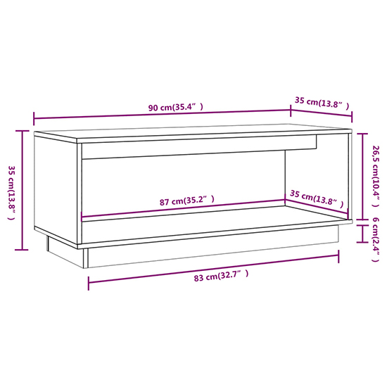 Lazaro Solid Pinewood TV Stand With Undershelf In Grey